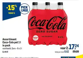 Assortiment coca-cola pet in pack