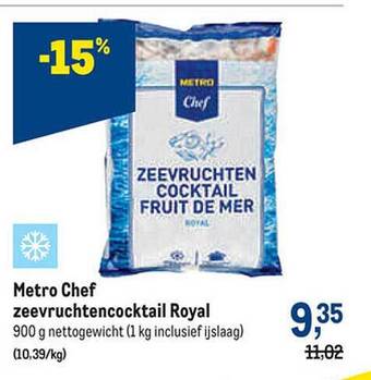 Makro Metro chef zeevruchtencocktail royal aanbieding