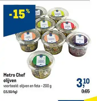 Makro Metro chef olijven aanbieding