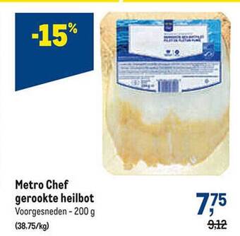 Makro Metro chef gerookte heilbot aanbieding