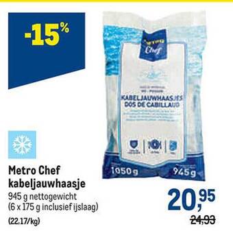 Makro Metro chef kabeljauwhaasje aanbieding