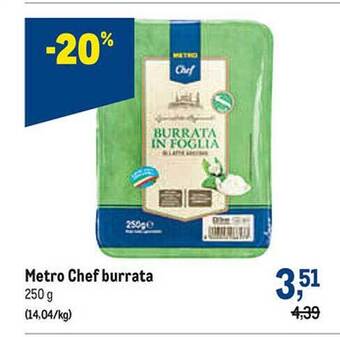 Makro Metro chef burrata aanbieding
