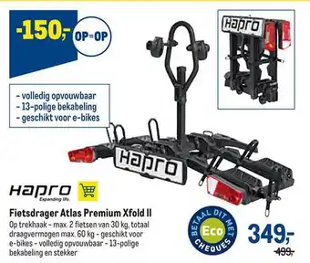 Makro Hapro expanding life fietsdrager atlas premium xfold ii aanbieding