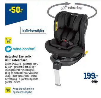 Makro Bébé.confort autostoel evolvefix 360° roteerbaar aanbieding
