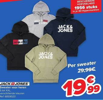 Carrefour Jack jones sweater voor heren aanbieding