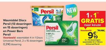 Carrefour Wasmiddel discs persil aanbieding