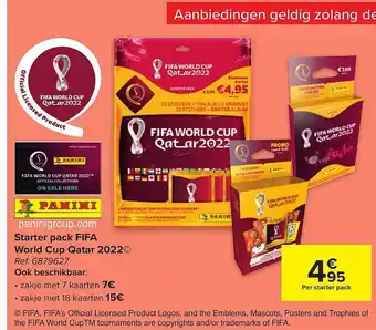Carrefour Starter pack fifa world cup qatar 2022 aanbieding