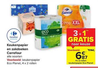 Carrefour Keukenpapier en zakdoeken carrefour aanbieding