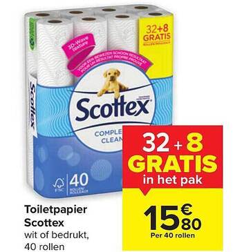 Carrefour Toiletpapier scottex aanbieding