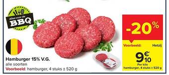 Carrefour Hamburger 15% v.g. aanbieding