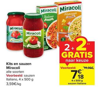 Carrefour Kits en sauzen miracoli aanbieding