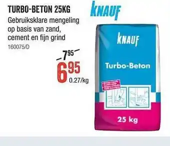 HandyHome Turbo-beton 25kg knauf aanbieding