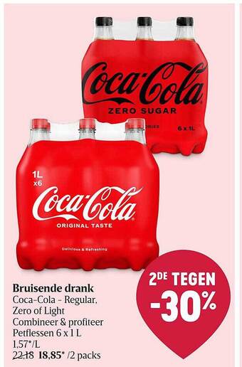 Delhaize Bruisende drank coca-cola aanbieding
