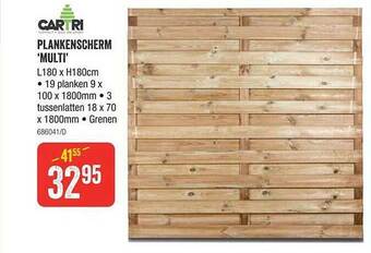 HandyHome Cartri plankenscherm 'multi' aanbieding