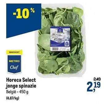 Horeca select jonge spinazie 450g