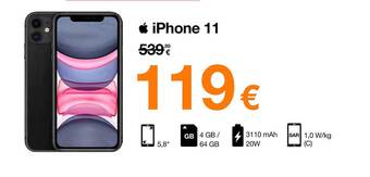 Orange Iphone 11 aanbieding