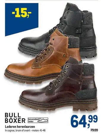 Makro Bull boxer lederen herenlaarzen aanbieding