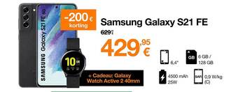 Orange Samsung galaxy s21 fe aanbieding