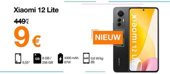 Orange Xiaomi 12 lite aanbieding