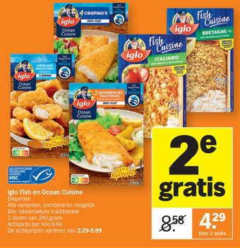 Albert Heijn Iglo Fish en Ocean Cuisine aanbieding