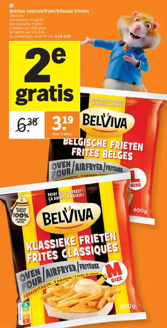 Albert Heijn Belviva oven/airfryer/friteuse frieten aanbieding