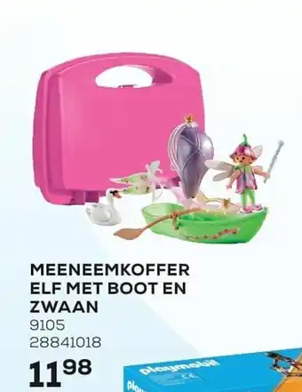 Meeneemkoffer elf met boot en zwaan