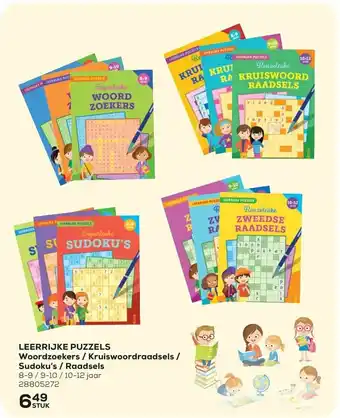Leerrijke puzzels woordzoekers/ kruiswoordraadsels/ Sudoku's/ Raadsels