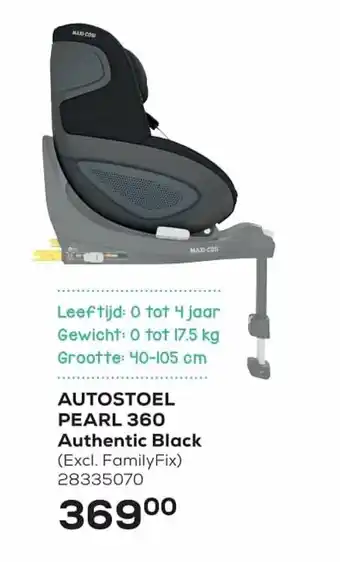 Supra Bazar Autostoel pearl 360 authentic black aanbieding