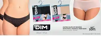 Dames slips of boxers noir pois/ rose b/ new skin