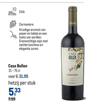 Makro Casa bollen 21-75cl hetzij per stuk aanbieding
