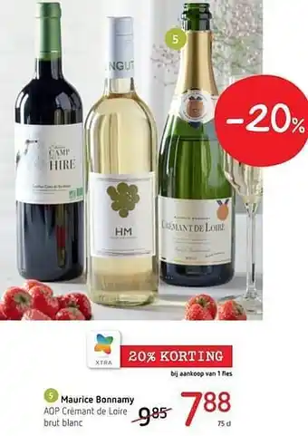 Spar Colruyt Maurice bonnamy aop crémant de loire brut blanc aanbieding