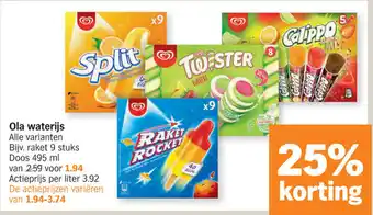 Albert Heijn Ola waterijs aanbieding