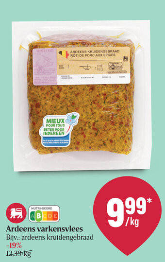 Delhaize Ardeens varkensvlees aanbieding