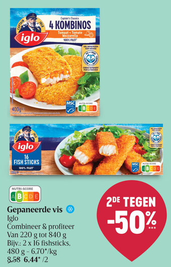 Delhaize Iglo Gepaneerde vis aanbieding