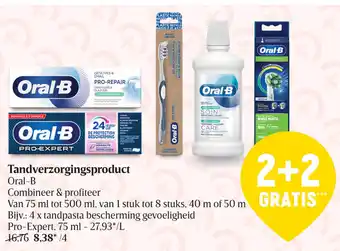 Delhaize Oral -B Tandverzorgingsproduct aanbieding