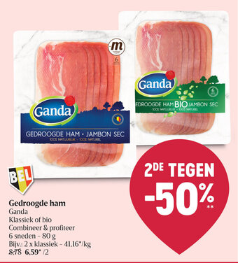 Delhaize Gedroogde ham aanbieding