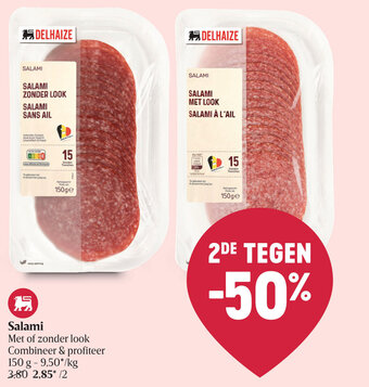 Delhaize Salami aanbieding