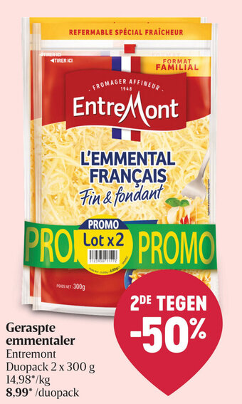 Delhaize Geraspte emmentaler aanbieding