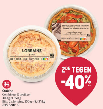 Delhaize Quiche aanbieding