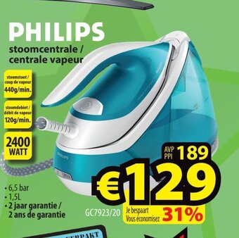 ElectroStock Philips stoomcentrale / centrale vapeur aanbieding