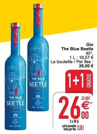 Cora Gin the blue beetle 1liter aanbieding