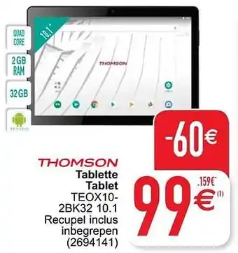 Cora Thomson tablette tablet teox10- 2bk32 10.1 aanbieding