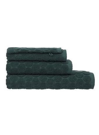 HEMA HEMA Handdoeken - Zware Kwaliteit - Gestipt Donkergroen (donkergroen) aanbieding