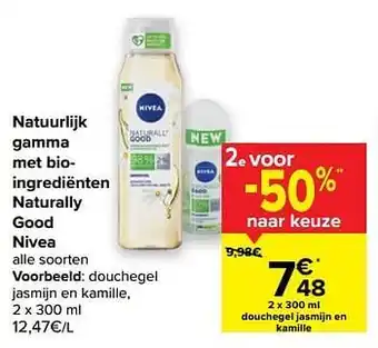 Carrefour Market Douchegel jasmijn en kamille 300ml aanbieding