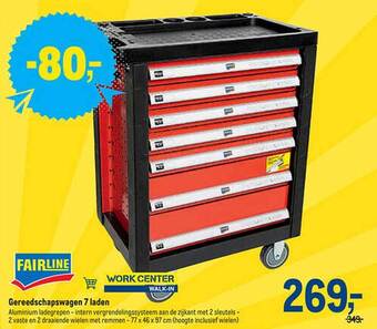 Makro Gereedschapswagen 7 laden aanbieding