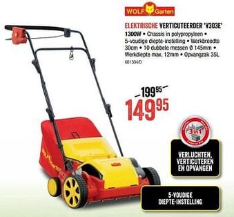 Wolf garten elektrische verticuteerder v303e