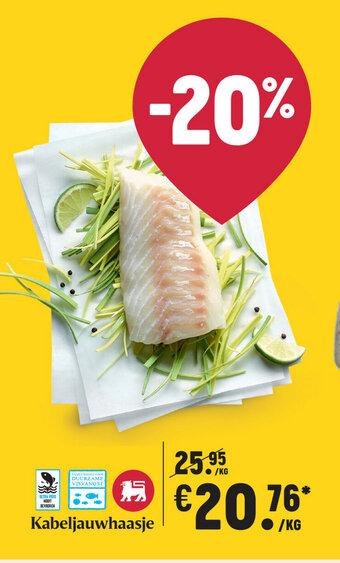 Delhaize Kabeljauwhaasje aanbieding