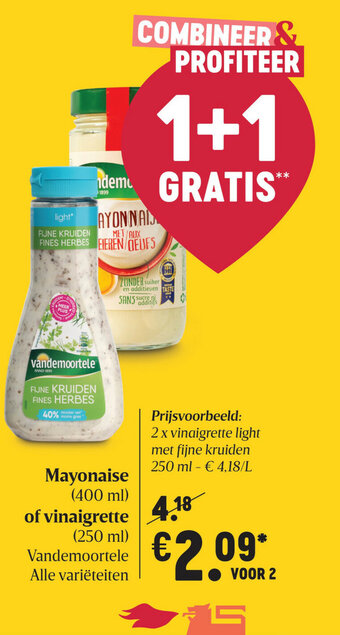 Delhaize Mayonaise of vinaigrette aanbieding