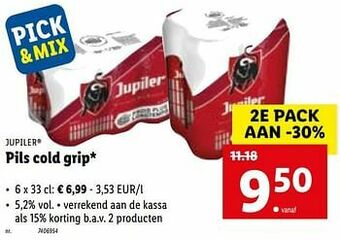 Lidl Pils cold grip aanbieding