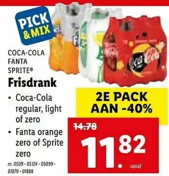 Lidl Frisdrank coca-cola regular, light of zero aanbieding